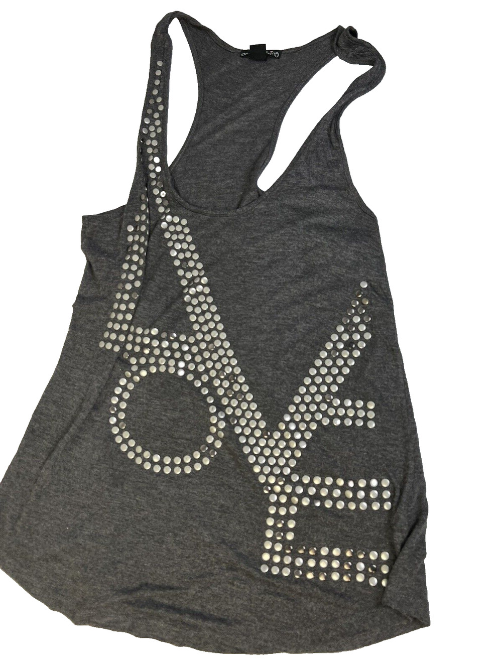 one clothing LOVE Tank Top Women's Medium Embellished Casual Swimsuit Cover